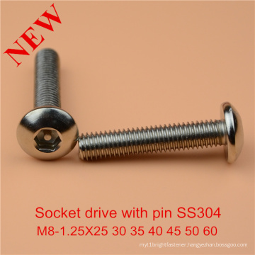 Socket Head with Pin Safety Screw Socket Cap Bolt with Pin